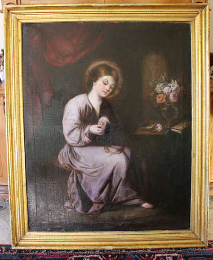 17th-century follower of Francisco de Zurbaran - The Child of the Thorn.