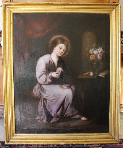 17th-century follower of Francisco de Zurbaran - The Child of the Thorn.