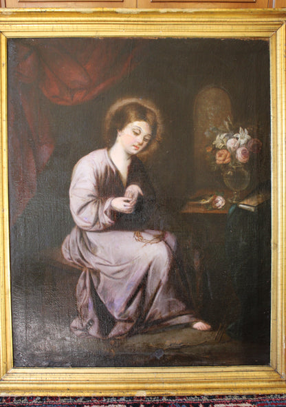 17th-century follower of Francisco de Zurbaran - The Child of the Thorn.