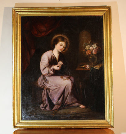 17th-century follower of Francisco de Zurbaran - The Child of the Thorn.