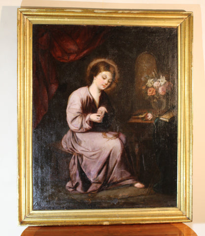 17th-century follower of Francisco de Zurbaran - The Child of the Thorn.