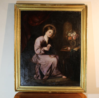 17th-century follower of Francisco de Zurbaran - The Child of the Thorn.