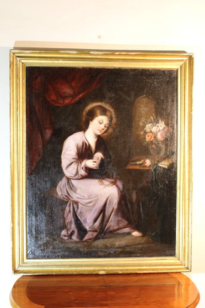 17th-century follower of Francisco de Zurbaran - The Child of the Thorn.