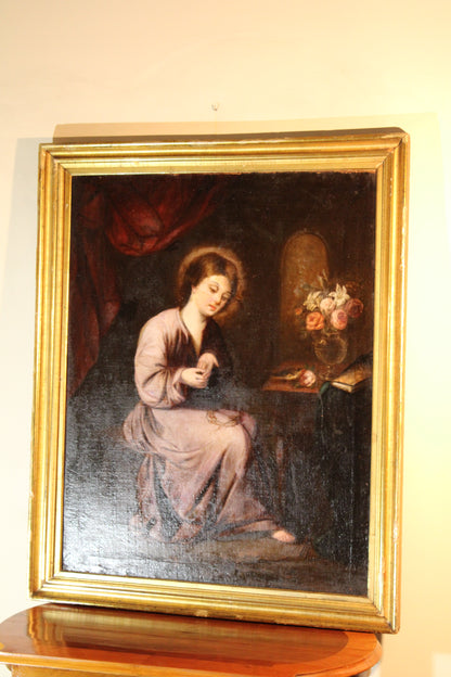 17th-century follower of Francisco de Zurbaran - The Child of the Thorn.