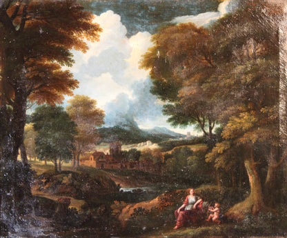 Francisque Millet (1642-1679) Landscape with Venus and Cupid