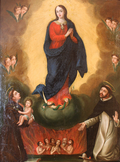 Francisco Pacheco del Rio (1564-1644), Seguace - Madonna e santi