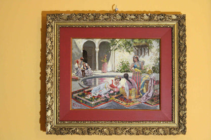 Fabio Fabbi (1861-1945) Oriental Scene with Harem