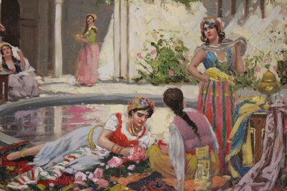 Fabio Fabbi (1861-1945) Oriental Scene with Harem