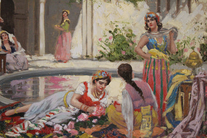 Fabio Fabbi(1861-1945) Scena Orientale con Harem