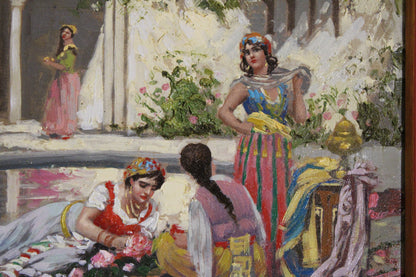 Fabio Fabbi(1861-1945) Scena Orientale con Harem