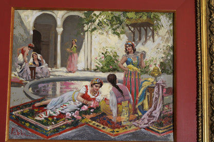 Fabio Fabbi(1861-1945) Scena Orientale con Harem