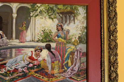 Fabio Fabbi(1861-1945) Scena Orientale con Harem