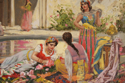 Fabio Fabbi(1861-1945) Scena Orientale con Harem