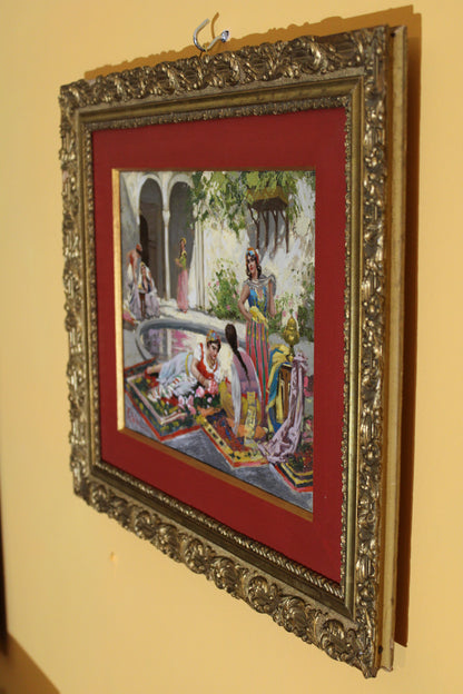 Fabio Fabbi(1861-1945) Scena Orientale con Harem