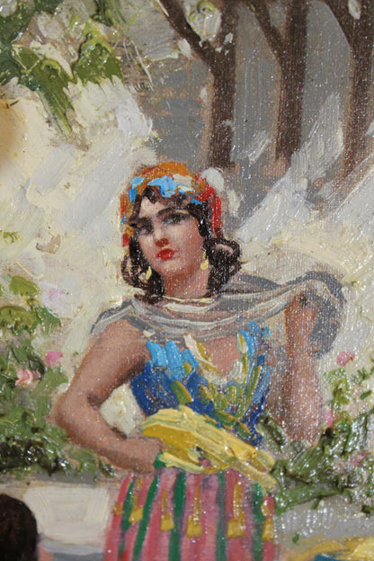 Fabio Fabbi(1861-1945) Scena Orientale con Harem