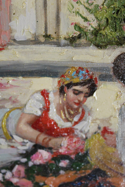 Fabio Fabbi(1861-1945) Scena Orientale con Harem