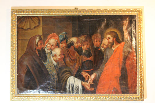 Peter Paul Rubens (1577-1640), Seguace di - Il tributo della moneta