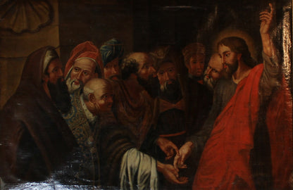 Peter Paul Rubens (1577-1640), Seguace di - Il tributo della moneta