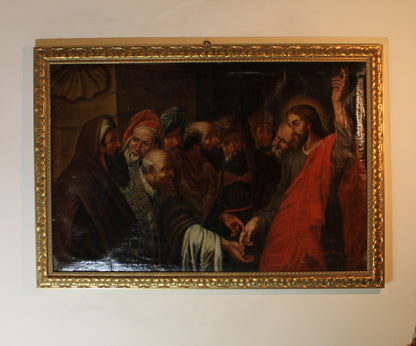 Peter Paul Rubens (1577-1640), Seguace di - Il tributo della moneta