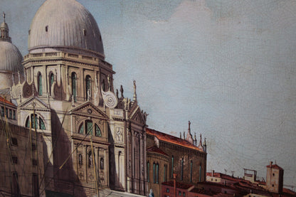 Giovanni Antonio Canal, detto Canaletto(1697-1768), Scuola di - Veduta del Canal Grande verso occidente con la chiesa della Salute