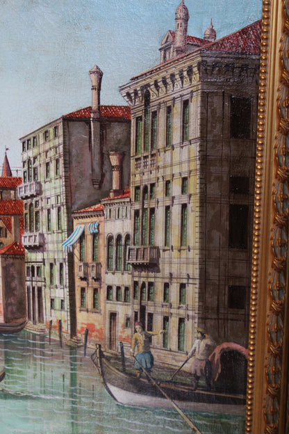 Giovanni Antonio Canal, detto Canaletto(1697-1768), Scuola di - Veduta del Canal Grande verso occidente con la chiesa della Salute