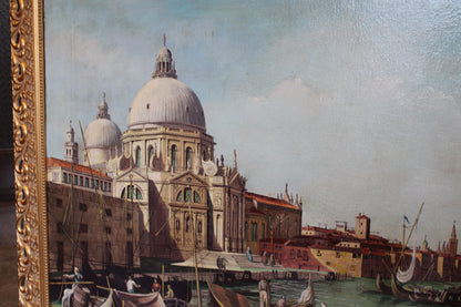 Giovanni Antonio Canal, detto Canaletto(1697-1768), Scuola di - Veduta del Canal Grande verso occidente con la chiesa della Salute