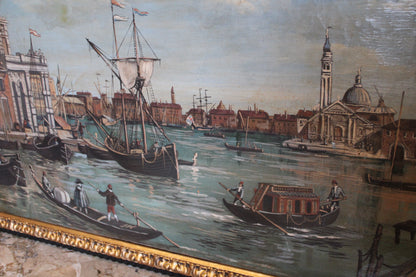 Francesco Guardi(1712-1793)- Cerchia di - Veduta di Punta della Dogana
