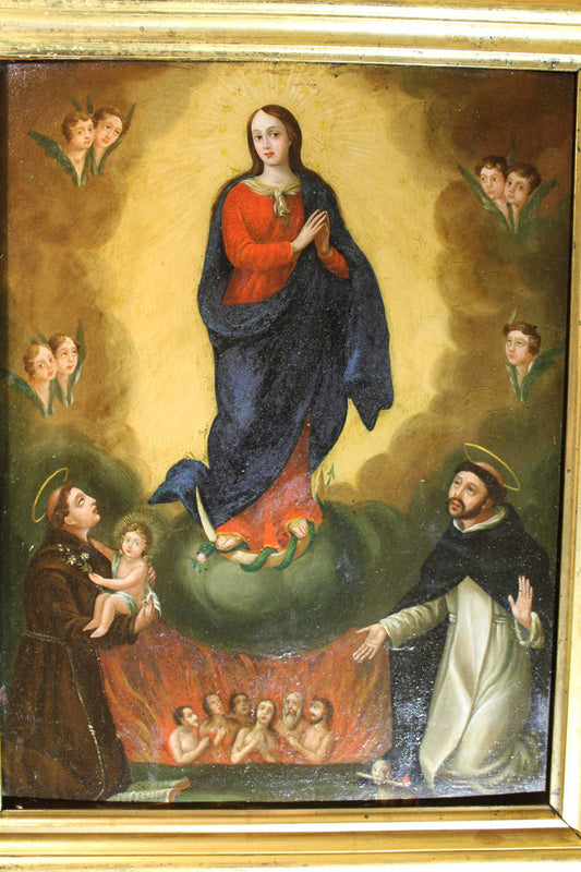 Francisco Pacheco del Rio (1564-1644), Seguace - Madonna e santi