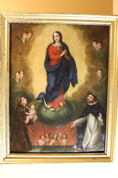 Francisco Pacheco del Rio (1564-1644), Seguace - Madonna e santi