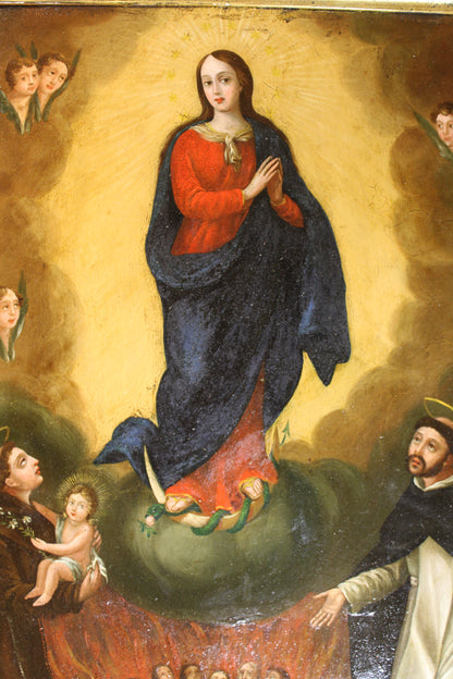 Francisco Pacheco del Rio (1564-1644), Seguace - Madonna e santi