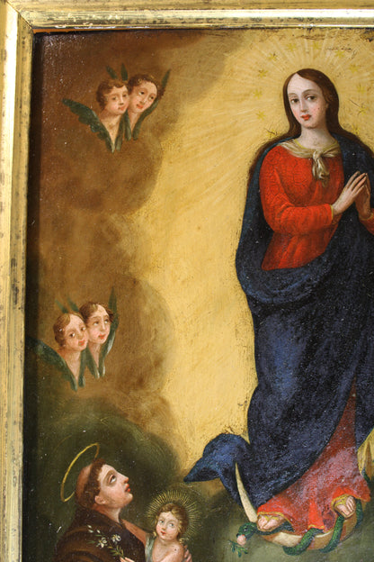 Francisco Pacheco del Rio (1564-1644), Seguace - Madonna e santi