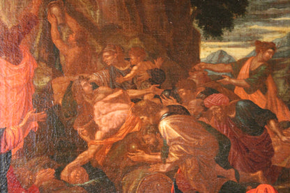Nicolas Poussin (1594-1665), Atelier di - Mosè fa scaturire l'acqua dalla roccia.