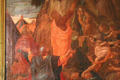 Nicolas Poussin (1594-1665), Atelier di - Mosè fa scaturire l'acqua dalla roccia.