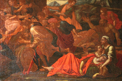 Nicolas Poussin (1594-1665), Atelier di - Mosè fa scaturire l'acqua dalla roccia.