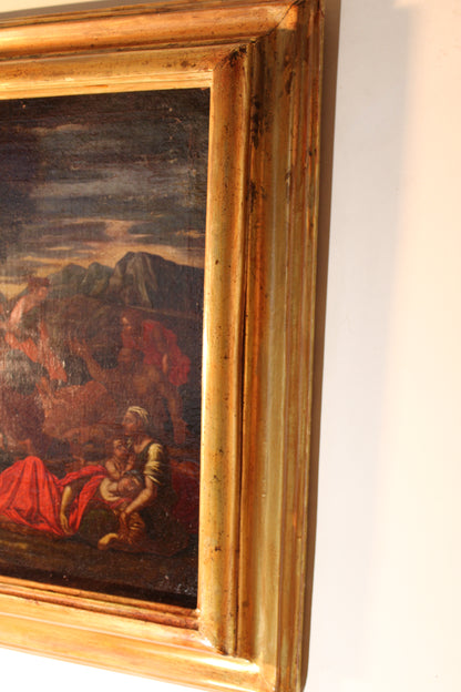 Nicolas Poussin (1594-1665), Atelier di - Mosè fa scaturire l'acqua dalla roccia.