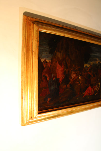 Nicolas Poussin (1594-1665), Atelier di - Mosè fa scaturire l'acqua dalla roccia.
