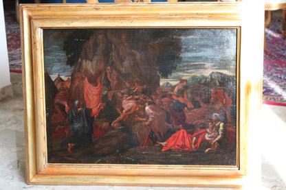Nicolas Poussin (1594-1665), Atelier di - Mosè fa scaturire l'acqua dalla roccia.