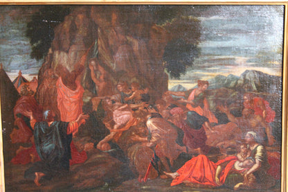 Nicolas Poussin (1594-1665), Atelier di - Mosè fa scaturire l'acqua dalla roccia.