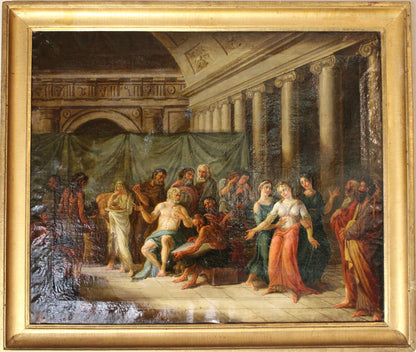 Scuola Neoclassica del XVIII secolo - Scena storica.