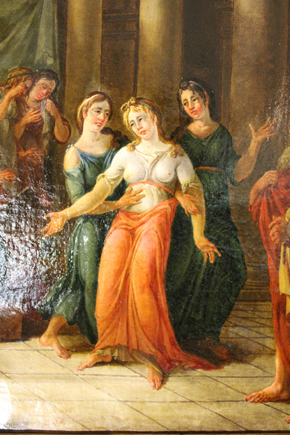 Scuola Neoclassica del XVIII secolo - Scena storica.