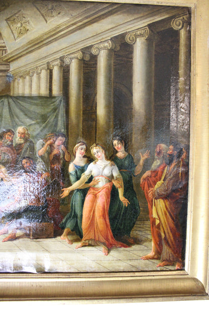 Scuola Neoclassica del XVIII secolo - Scena storica.