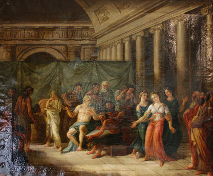 Scuola Neoclassica del XVIII secolo - Scena storica.