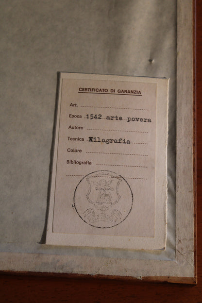 Stampa del XVI secolo di argomento sacro- Gesù e i farisei