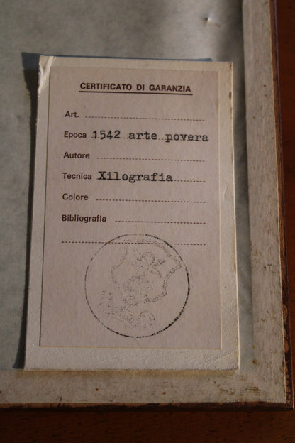 Stampa del XVI secolo di argomento religioso- Visitazione di Maria