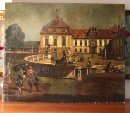 Bernardo Bellotto (1722-1780), Nello stile di (after) - Veduta del castello imperiale dello Schloss Hof