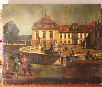 Bernardo Bellotto (1722-1780), Nello stile di (after) - Veduta del castello imperiale dello Schloss Hof