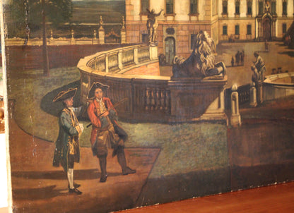 Bernardo Bellotto (1722-1780), Nello stile di (after) - Veduta del castello imperiale dello Schloss Hof