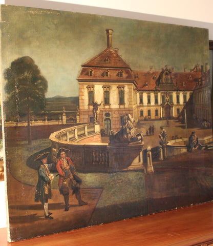 Bernardo Bellotto (1722-1780), Nello stile di (after) - Veduta del castello imperiale dello Schloss Hof