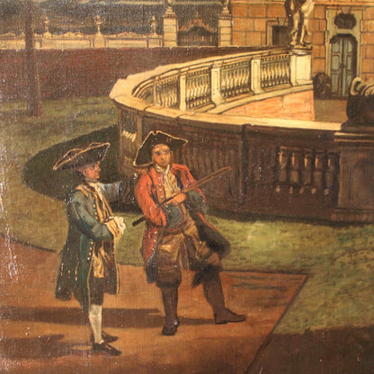 Bernardo Bellotto (1722-1780), Nello stile di (after) - Veduta del castello imperiale dello Schloss Hof