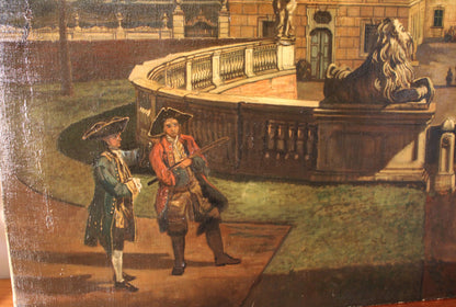 Bernardo Bellotto (1722-1780), Nello stile di (after) - Veduta del castello imperiale dello Schloss Hof